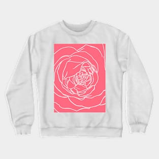 Macro Rose line Art Crewneck Sweatshirt